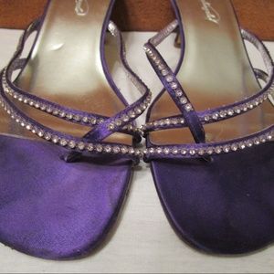 Purple Rhinestone Sandals  (PM3)